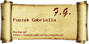 Fuszek Gabriella névjegykártya